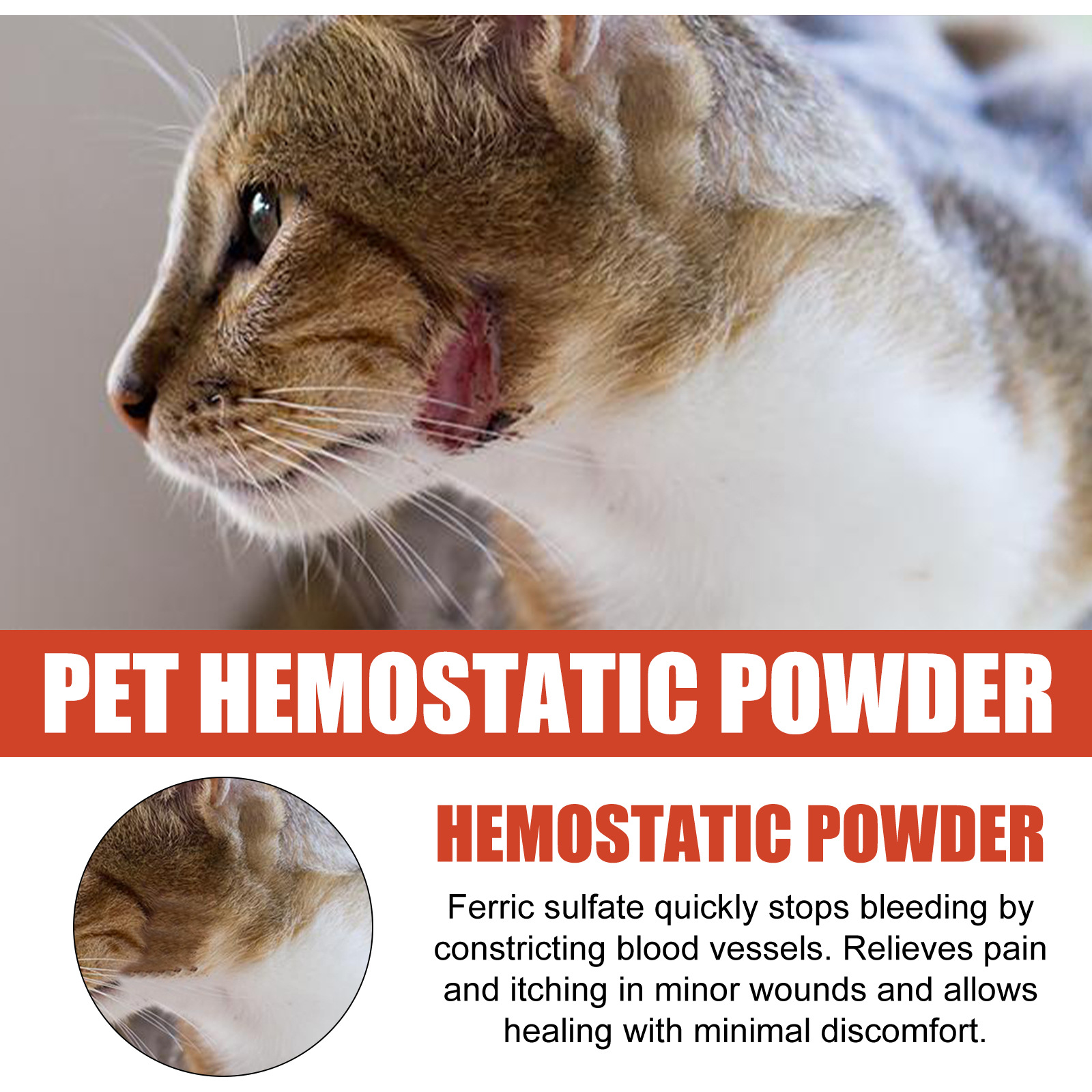 Pet Styptic Powder – Fast-Acting Hemostatic & Wound Cleaning Powder for Cats & Dogs