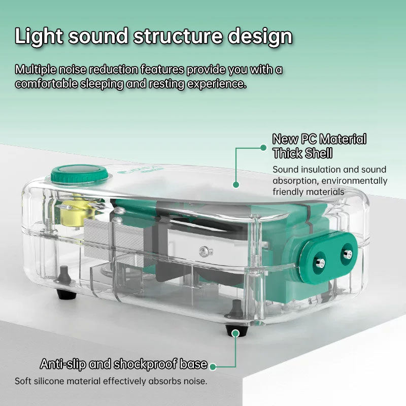 Super Quiet Aquarium Air Pump, Ultra-Low Noise Silent Operation with Adjustable High-Power Bubbler for Fish Tanks
