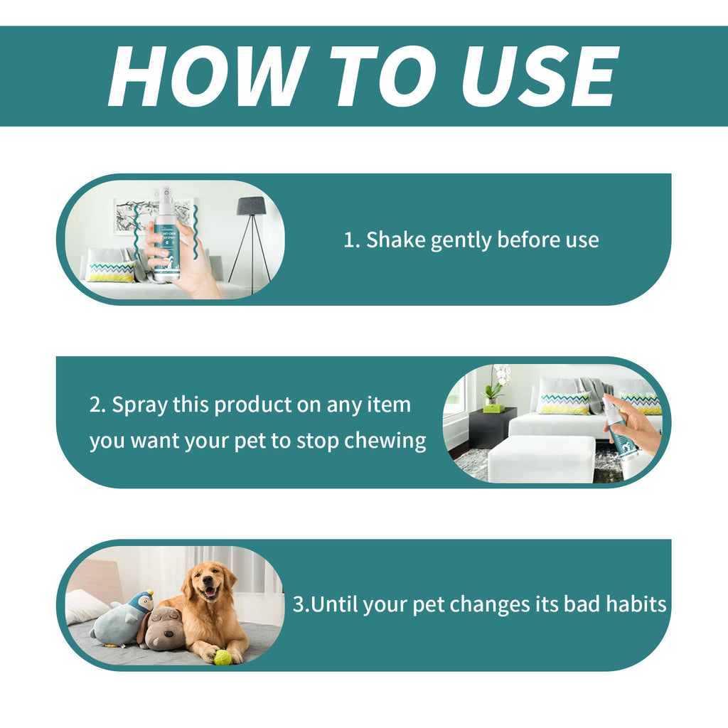 Anti-Chew & Scratch Spray for Cats & Dogs – Behavior Correction Spray (Peppermint & Honeysuckle)