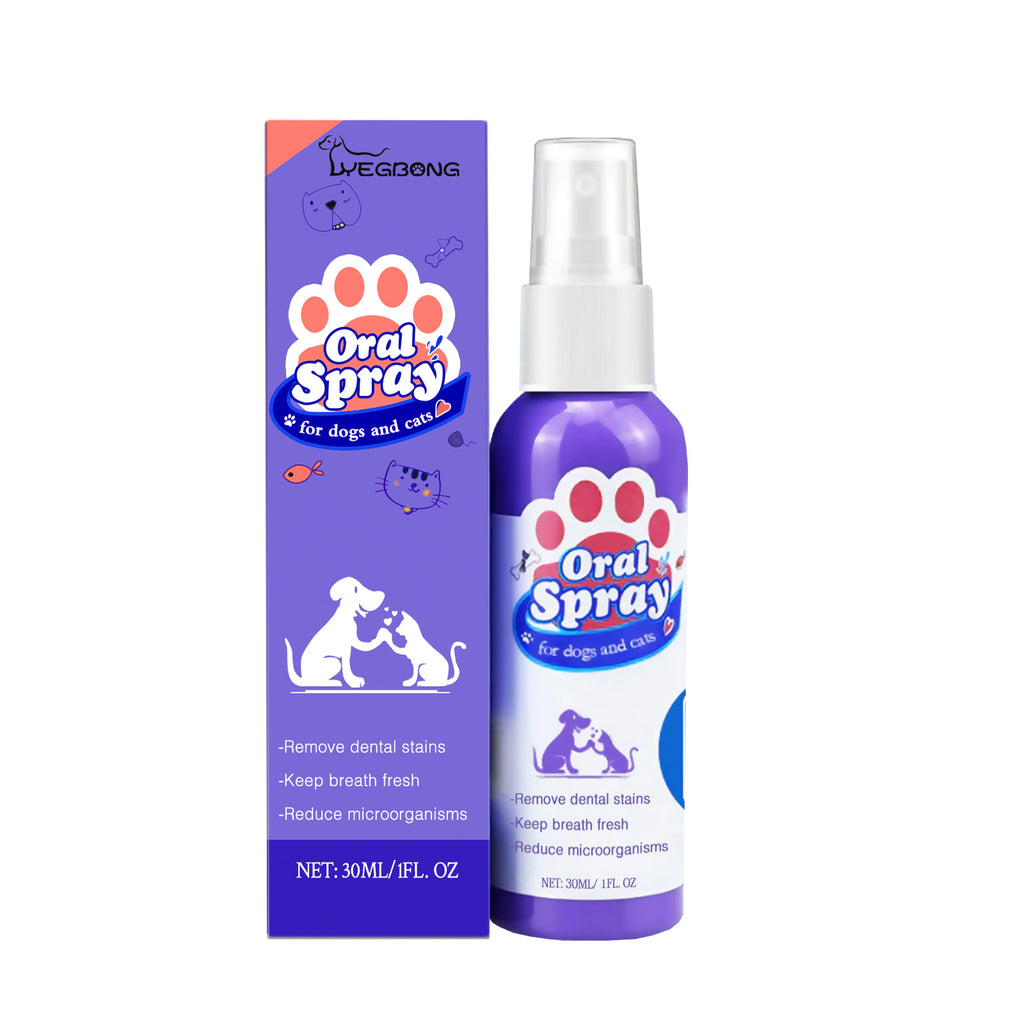 Pet Dental Spray for Cats & Dogs – Removes Plaque, Tartar & Bad Breath (Propolis Formula)