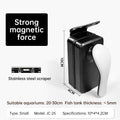 Strong Magnetic Aquarium Cleaner, Floating Algae Scraper Brush with Non-Slip Handle for Small, Medium & Large Fish Tanks