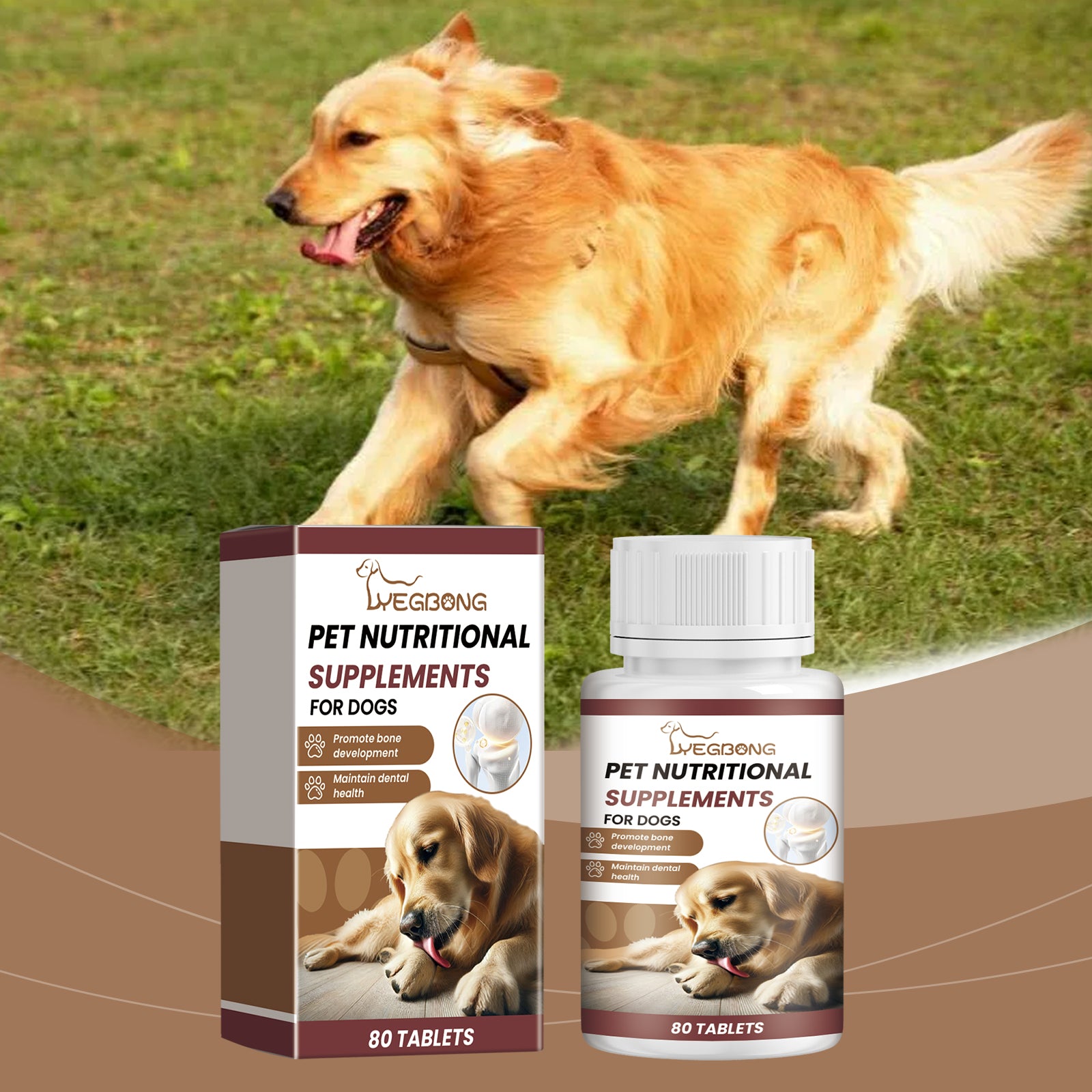 Milk Calcium Tablets for Dogs – Bone & Teeth Vitamin Supplement for Puppies & Adults