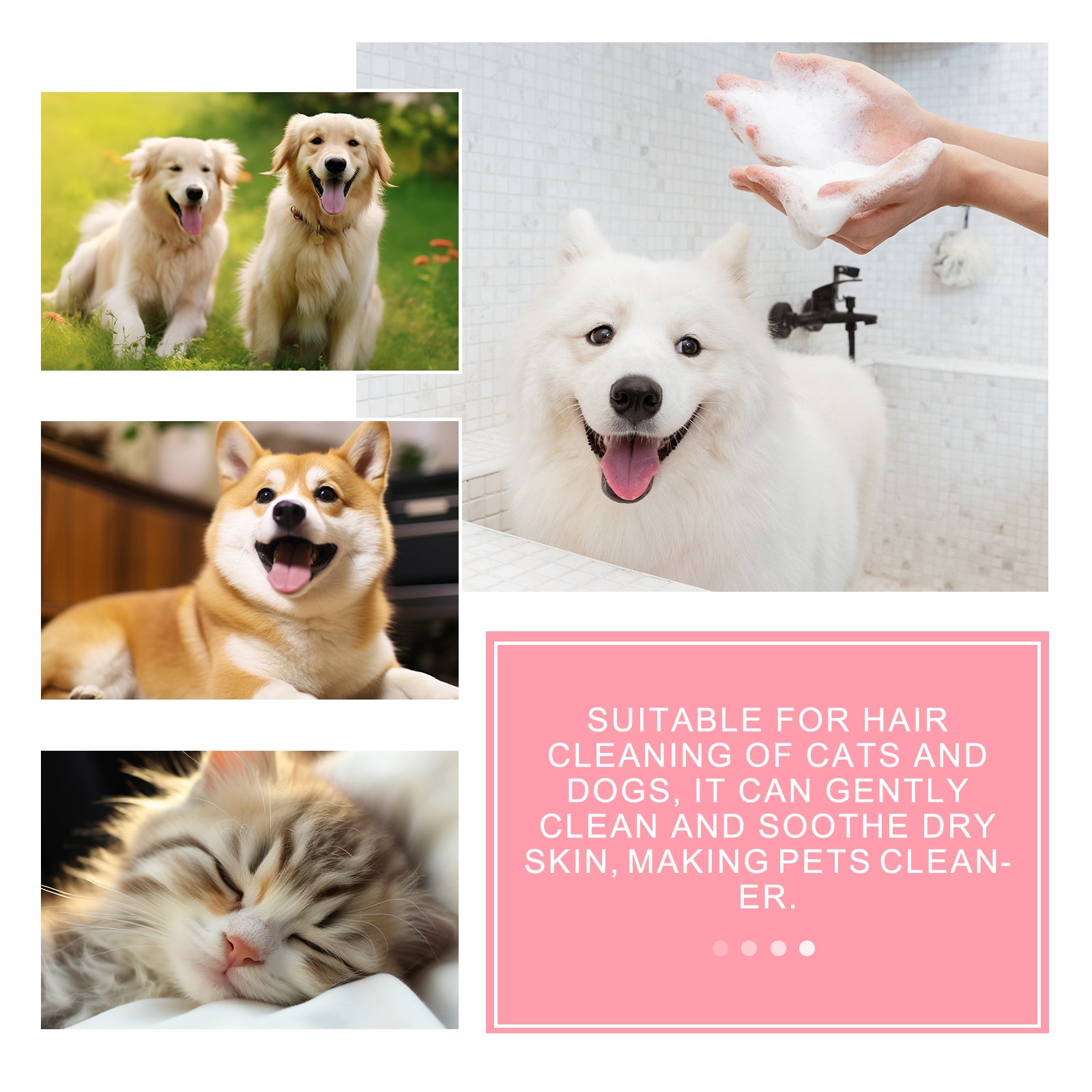 Pet Grooming Soap for Cats & Dogs – Coconut Oil & Glycerin, Relieves Itchy Skin