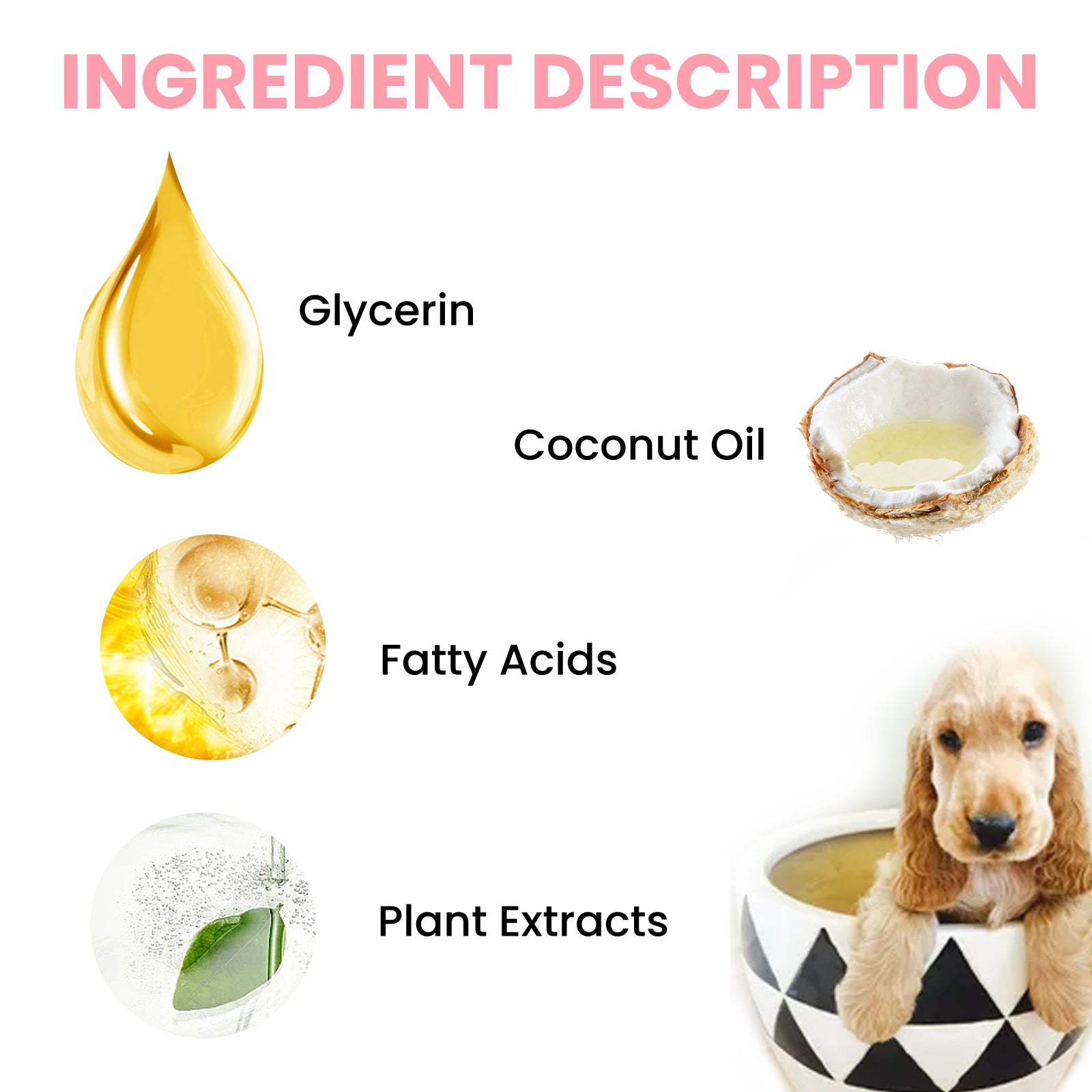 Pet Grooming Soap for Cats & Dogs – Coconut Oil & Glycerin, Relieves Itchy Skin