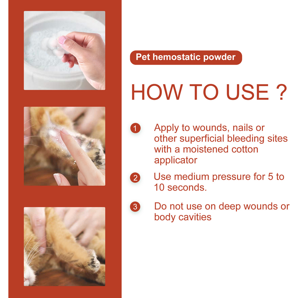 Pet Styptic Powder – Fast-Acting Hemostatic & Wound Cleaning Powder for Cats & Dogs