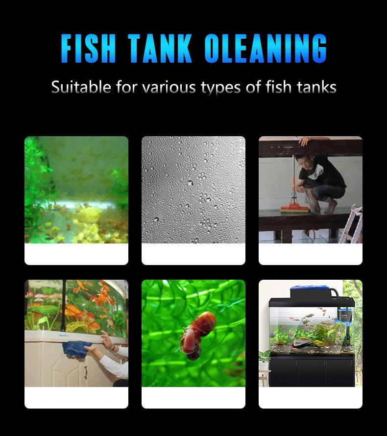 Aquarium Fish Tank Magnetic Clean Brush Glass Window Algae Scraper Cleaner Plastic Sponge Accessories Scrubber Cleaner Brush Hot