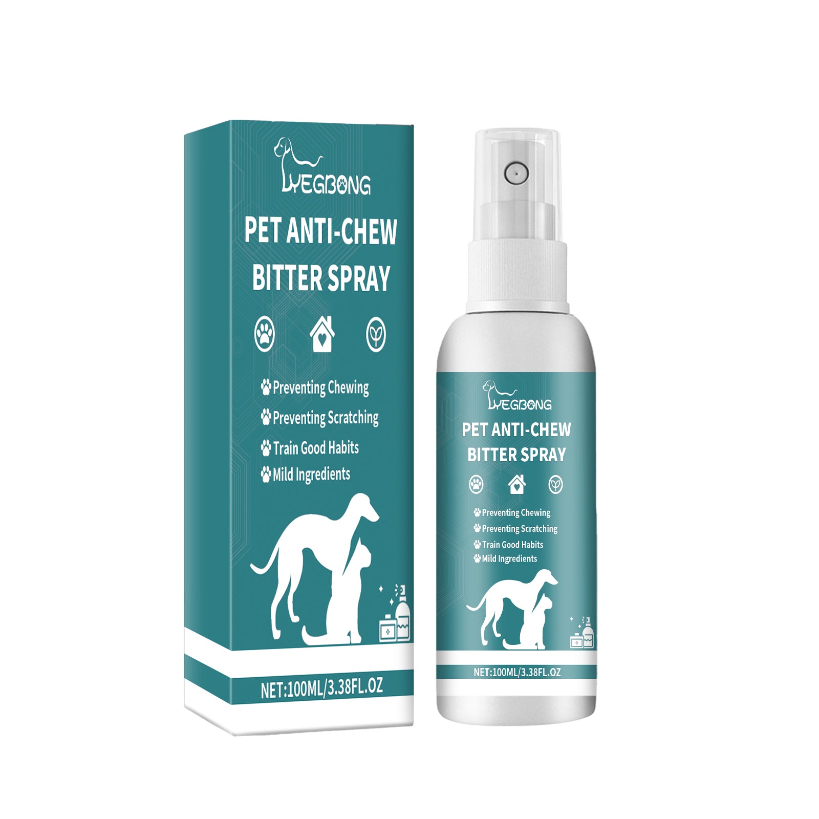 Anti-Chew & Scratch Spray for Cats & Dogs – Behavior Correction Spray (Peppermint & Honeysuckle)